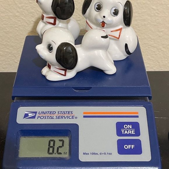 Vintage Anthropomorphic Dog Puppy Googly Big Eye Japan Figurine Kitsch Set Of 3 - Picture 10 of 10